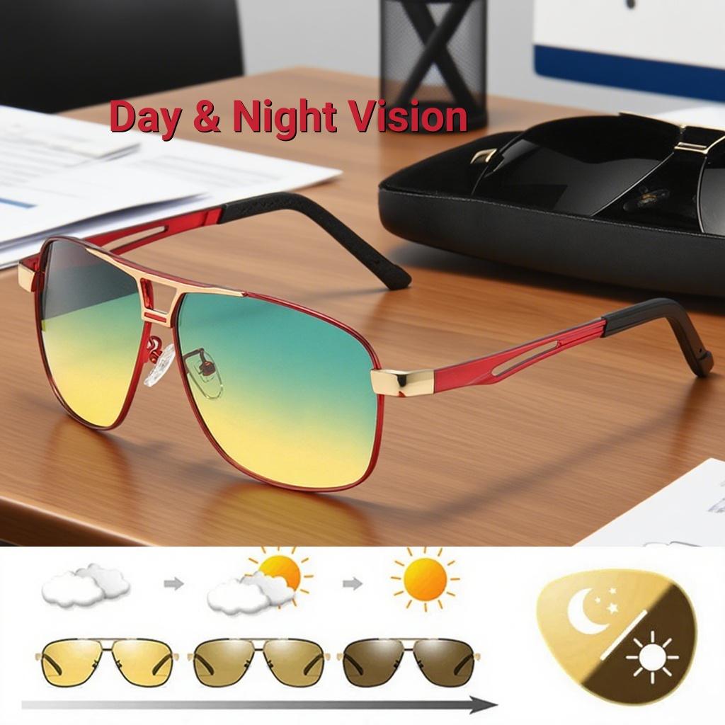 Summer New Color Change Night Vision Sunglasses for Men UV400 Lens Outdoor Fishing Driving