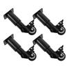 4Pcs Premium Adjustable Metal Legs with Casters for Furniture Tables Desks Dressers Sofas Beds Coffee Tables Table