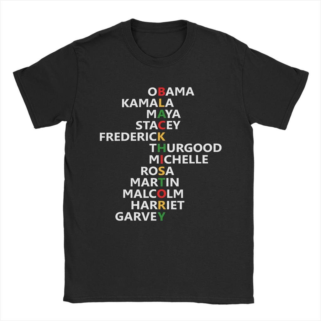 Black History Month Black Leaders Black History TShirt Summer TShirts Adult 100 Cotton O Neck 4XL 5XL 6XL Top Tees Basic Tops