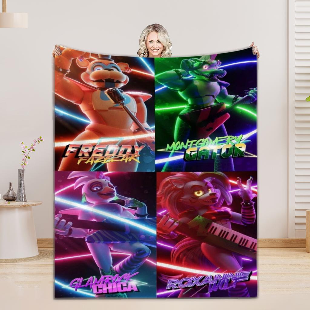 fnaf Blankets 5 N-Night. F-Freddy Print Flannel Blanket Quality Soft Warm Throw Blanket Winter Kids Couch Bed Fluffy Bedspread