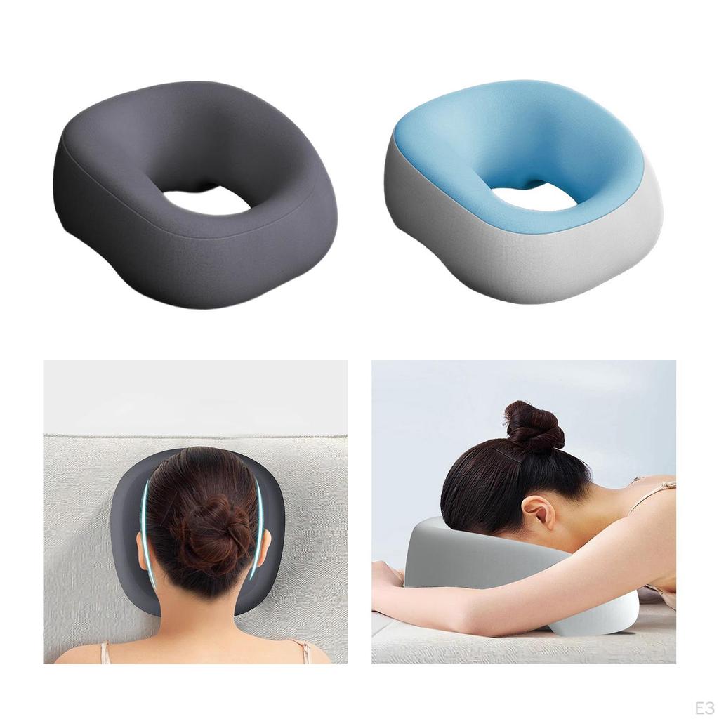 Breathable Memory Foam Pillow, Multi-Purpose Ergonomic Home Massage Headrest for Flights,