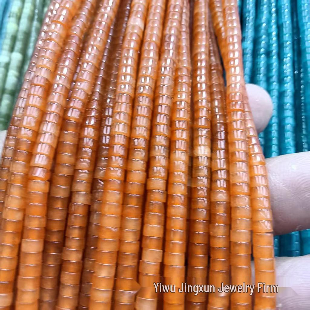 2x4mm Natural Agate Stone Separator Beads for DIY Jewelry Making - Loose Semi-Finished Accessories In Stock