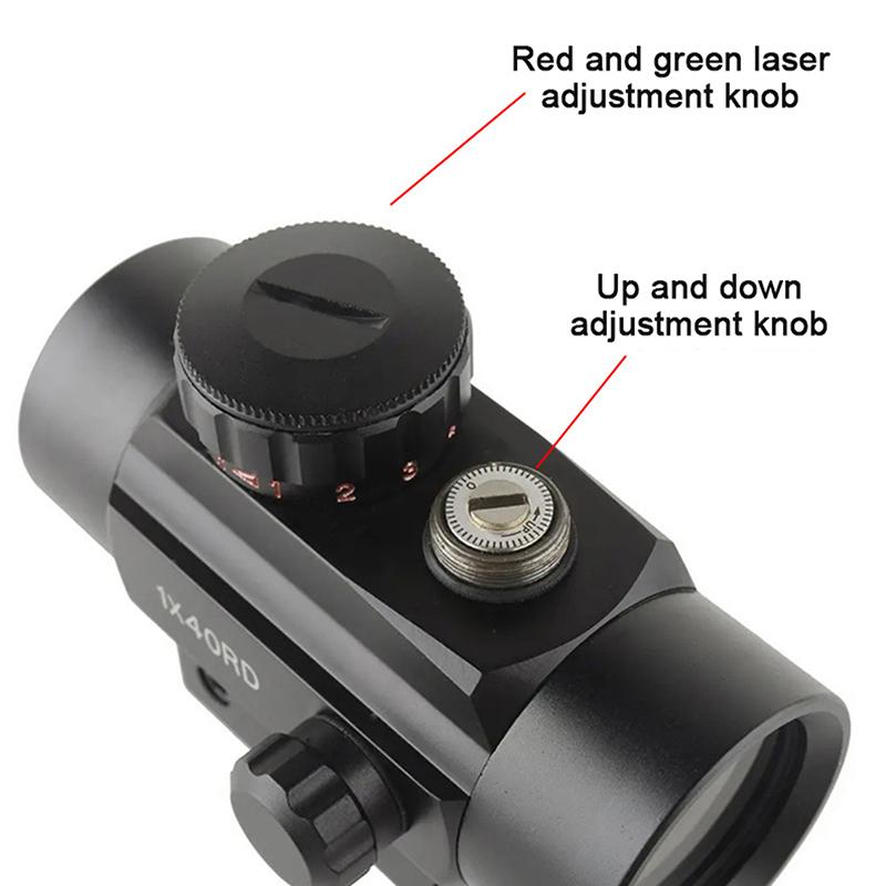 1X40Rd Rot Grün Dot Sight Jagd Sammlung Optik Reflex Holographische Umfang Kollimator Airsoft Zubehör