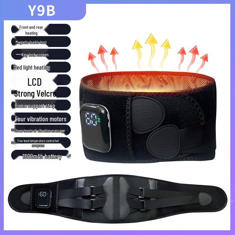 Self-Heating Lumbar Support Belt with Vibration Massage and Heat Therapy