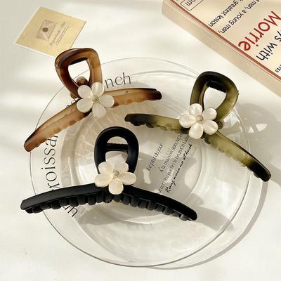 1 Stück Modische Blumenspange, hochwertige Haarspange, Temperament, Hinterkopfhaar, Haiklammer-Stirnband, Haarschmuck