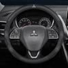 Car Suede Carbon fiber Leather Steering Wheel Cover For Mitsubishi Outlander Pajero Asx Lancer EX Evolution L200 Triton RALLIART MK3