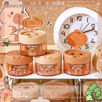 Capybara Cartoon Double-Hole Mini Pencil Sharpener