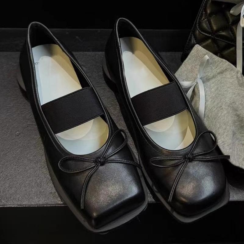 Retro Shoes, Shallow-mouthed Square Toe Single Shoes, One-strap Thick Heel Single Shoes