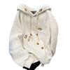 Japanisches Chic Besticktes Kapuzensweatshirt - Damen Herbst/Winter Plus Samt Lässige Oberbekleidung