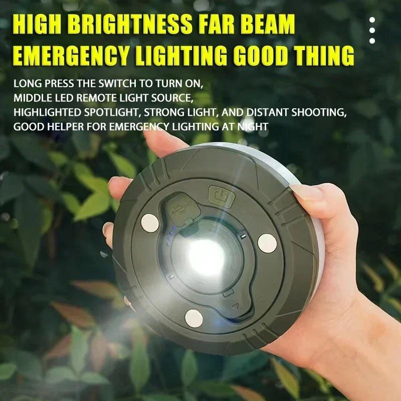 LED Rechargeable Camping Lamp 10M IPX4 Waterproof Recyclable Atmosphere Light Outdoor Garden Decoration Tent Lamp with Magnet