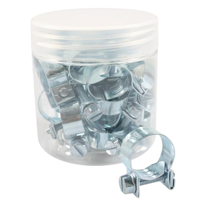 30Pieces Multiple Size Pipe Clamp Set for Liquid Transfer Systems 9/16Inch 5/8Inch Stainlesses Steel Hose Fasteners