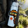1PC Africa Map Wild Animal 750ml Color Plastic Sports Water Bottle Leakproof Flip Straw Lid Suitable for Sports Office Home Use
