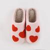New comfortable home love Valentine's Day warm winter cotton slippers couple men's and women's soft-soled shoes thickened non-slip