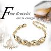 Bracciale foglia d'oro Gioielli da sposa alla moda Bracciale in vetro da donna Bracciale da donna