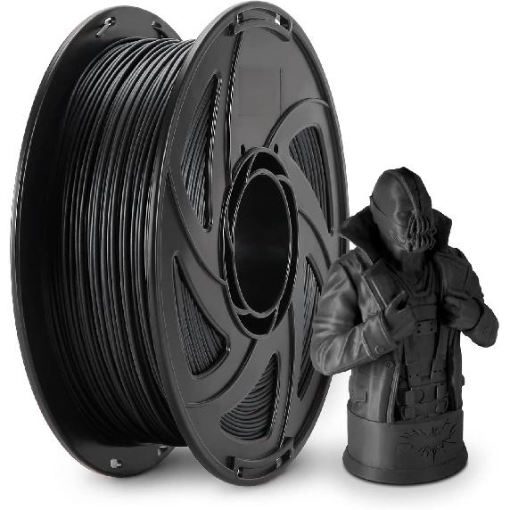 Petg Filament 1.75,Black Matte Petg 3D Printing Filament 1.75mm Dimensional Accuracy +/- 0.02 mm, 1Kg Spool(2.2lbs),Fit Most FDM Printers