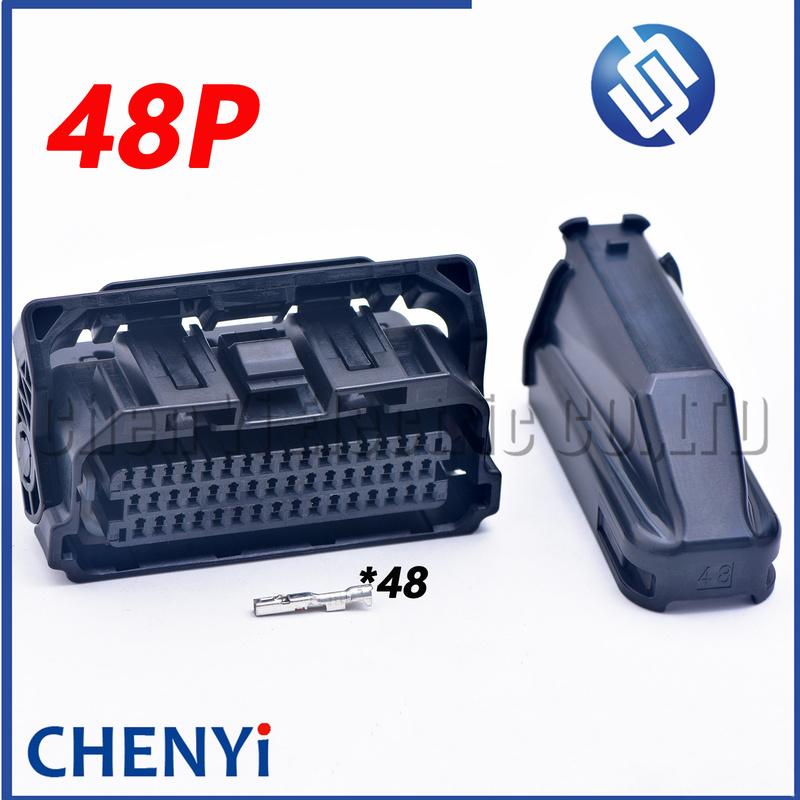 48-pins vrouwelijke waterdichte connector voor auto's, motor ECU-stekker 48ZRO-B-1A 48ZRO-B-2A Met pin en achterkap