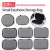 10Pcs Mini Earphone Storage Bags Portable Hard Shell Data Cable Organizer Bag Earbuds Charger U Stick Box Headphone Container