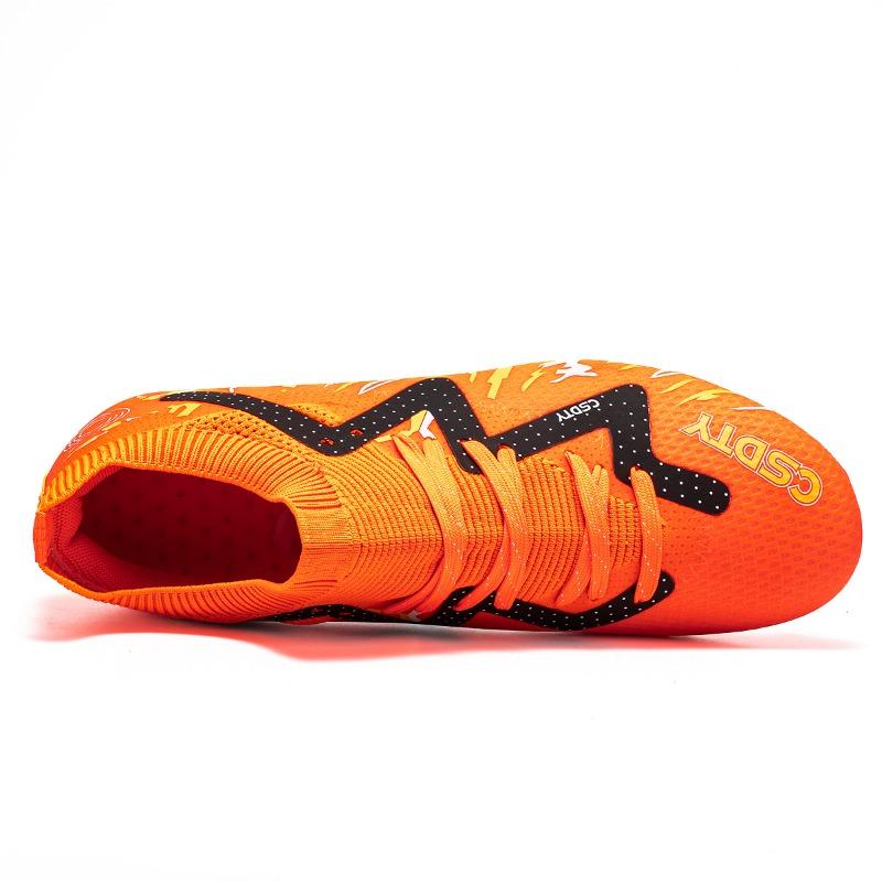 33-45Kids Chuteiras de Futebol Borracha Sola Macia Ponta Curta Couro Artificial Gramado Juvenil Crianças Futebol Sapatos Masculinos Esportes Tamanho Grande Futebol Sapatos