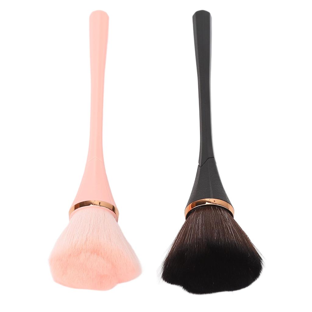 2 Pcs Makeup Brushes Set Accurate Coloring Smudge 3D Soft Rich Slender Bristles Loose Powder Blush Large Makeup Brush