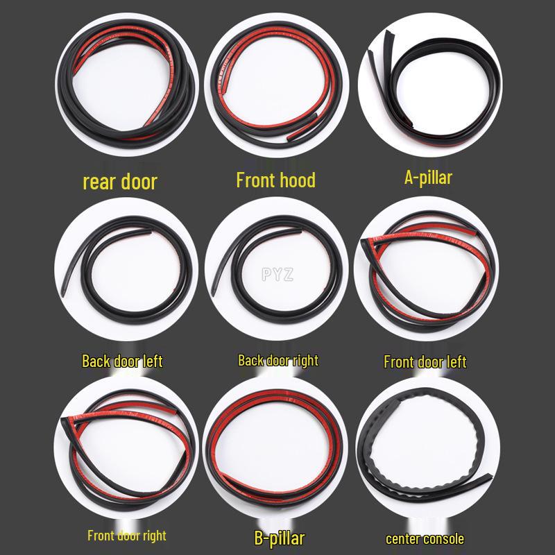 AION Y Car Door Sealing Strip: Soundproof, Dustproof, Noise-Reducing Rubber Strip for New Energy Vehicles.