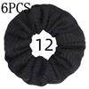 6pcs/lot Candy Color Scrunchies Elastic Hair Band Women Girls Ponytail Holder Rubber Accessories Waffle fabric