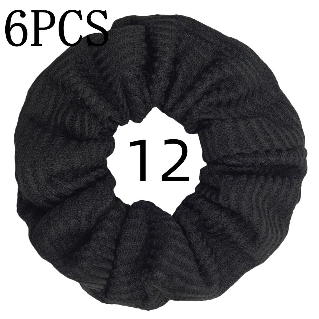 6pcs/lot Candy Color Scrunchies Elastic Hair Band Women Girls Ponytail Holder Rubber Accessories Waffle fabric