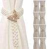 Elastic Pearls Curtain Holdbacks Creative Window Curtain Tie Belts Shower Curtains