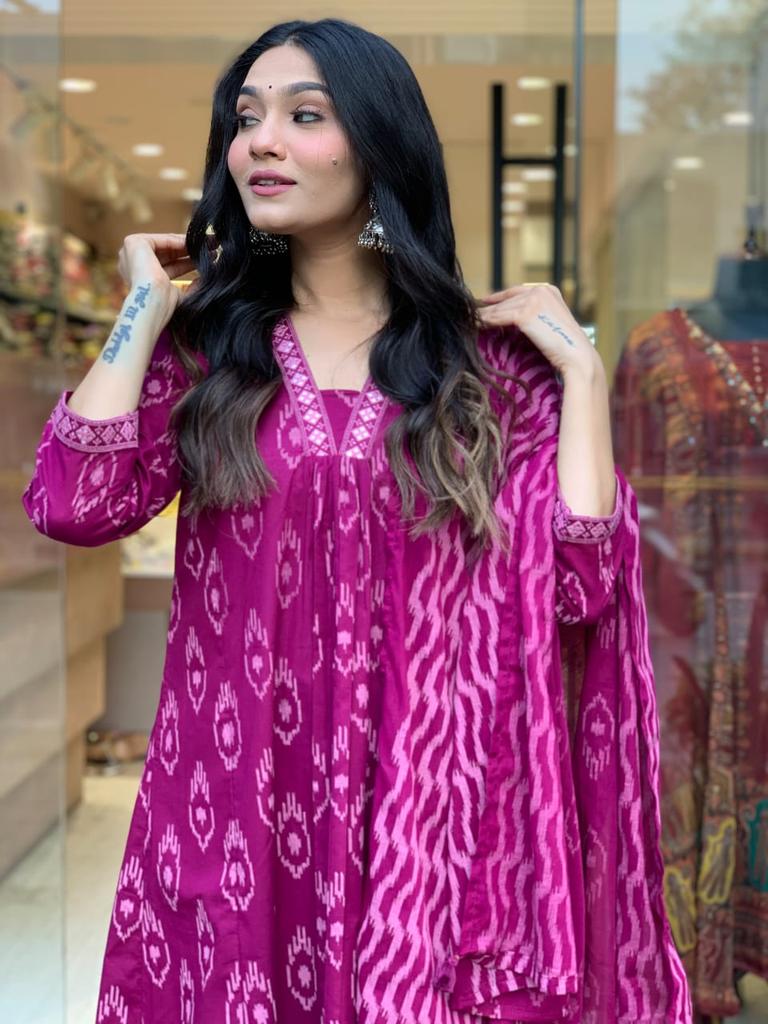 Indický dámský návrhář Kurta Pant Dupatta Set šaty Bollywood Top Tunika Salwar Suit Kurti