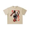 260 GSM Double Yarn 32 Count 100% Cotton Chainsaw Man V21 Denji Print Unisex Heavy Cotton T Shirt