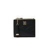 Daks Black Leather Dd Logo 2 Fold Top Zip Wallet Dcwa3e417bk