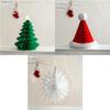 Paper Honeycomb Ball Folding Christmas Tree 3D Ornament Home Wedding Decoration Desktop Ornament 2025-2026 Christmas Decorations