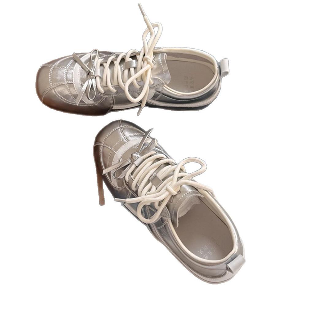 Bow lace-up German training shoes women's autumn 2025 new fashion versatile skirt sports and leisure white shoes