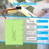 6V 2400mAh NiMH Receiver Battery with Hitec Connector - AA NiMH Rechargeable Battery Pack for RC Helicopters, Model Aircraft