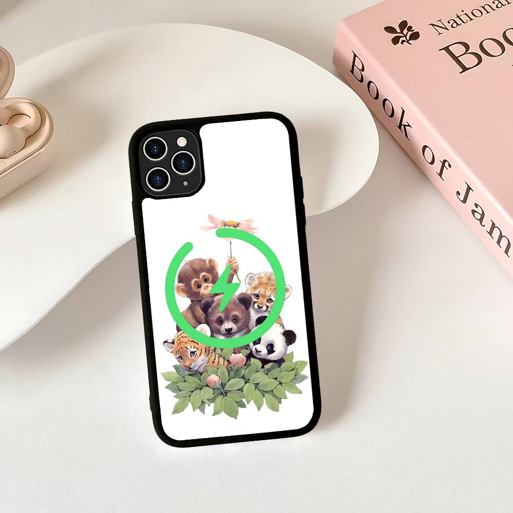 Wildflower Safari Babies Bear For Magsafe Phone Case For IPhone 17 Air 16 15 14 13 12 11 Pro Max Plus Shockproof Cover