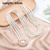 Fashion White Pearl Pearl Belts Crystal Rhinestone Elegant Waist Chain Wedding Sash Women's Fashion