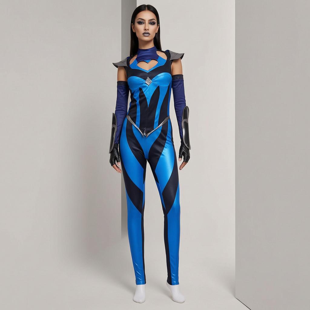 Mortal Kombat Kitana Cosplay Costume With Pu Leather For Female Cosplayers