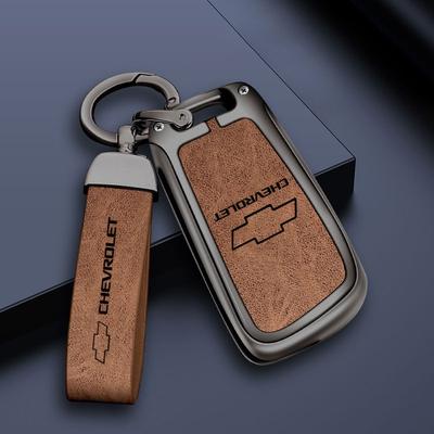 Car Vintage Leather Keychain Ring Zinc Alloy Chain Key For Cruze Spark Captiva Suburban Camaro Malibu Silverado