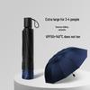 Extra Large Reinforced Stormproof Folding Umbrella for Sun and Rain - Black Glue 3-Person Student Model