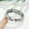 European and American bracelets light luxury high sense women's smooth surface electroplating alloy design sense geometric fold wavy hand
