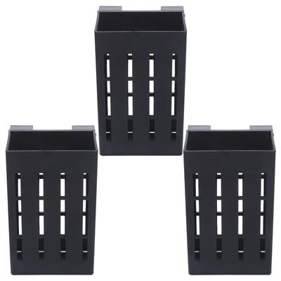 3 Pcs White Aquarium Plant Holder with Holes Professional Practical Pot For Plants Aquarium Fish Tank Plant Stand for Aquatic