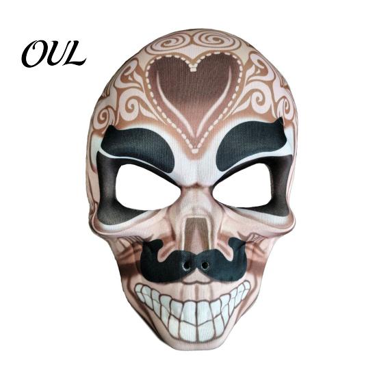 Festival-Kostümzubehör Tag der Toten Totenkopfmaske, Halloween Zucker Vollgesichts-Realistische Maske für Erwachsene Maskenball-Party-Accessoire Cosplay,