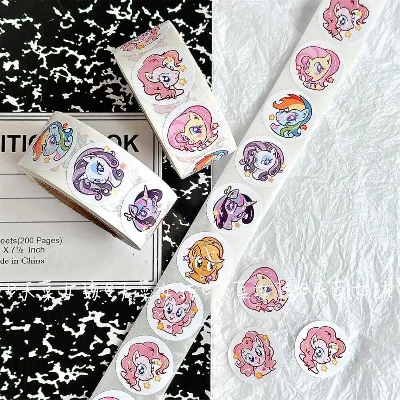 500pcs/Roll Cartoon My Little Pony Stickers Kawaii Diy Pvc Laptop Decals Decoration DIY Laptop Phone Diary Cute Sticker