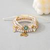 European American Fashion Bohemian Layered Beaded Bracelets Elastic Ethnic Bracelets for Women Female Bangle Bracelet