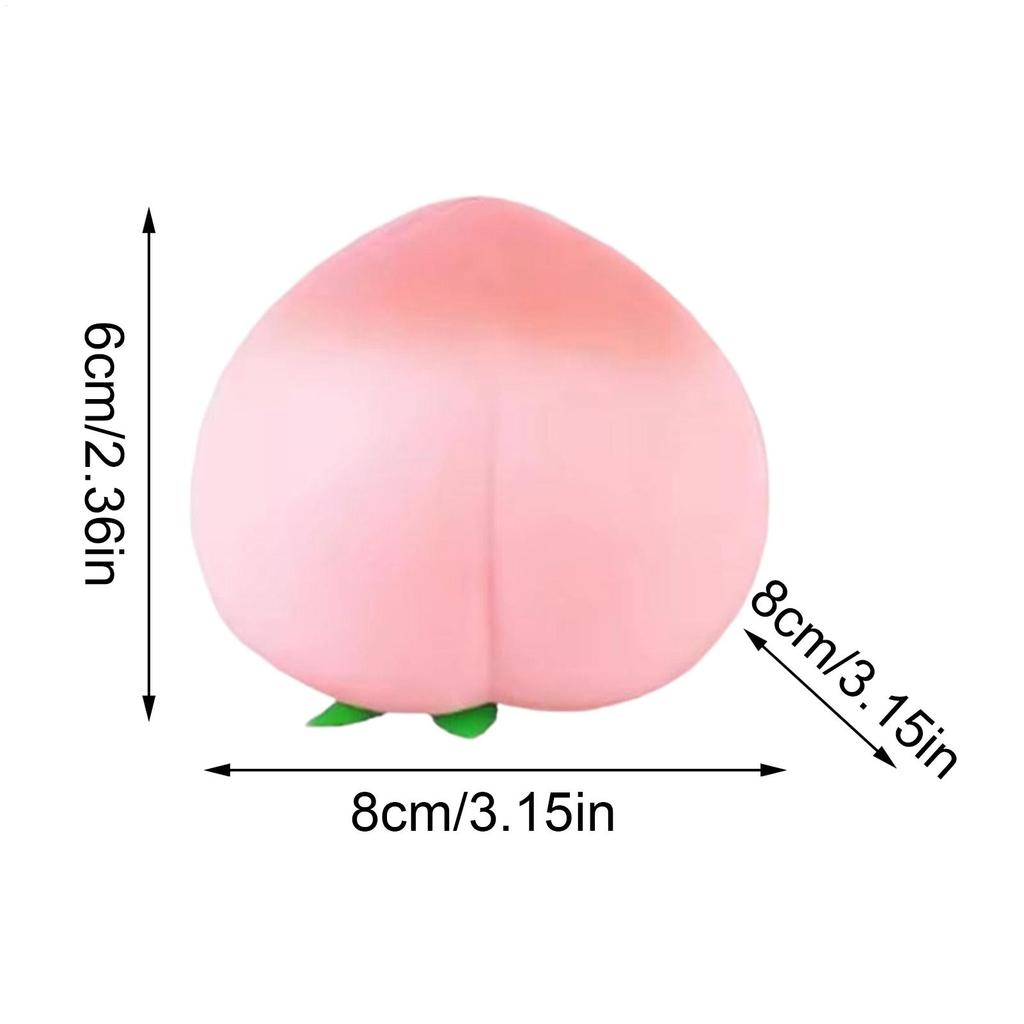 Peach Shaped Squeeze Toys Portable Party Favor Peach Fidget Sensory Toy for Birthday Holiday Spring Party Classroom School Prize