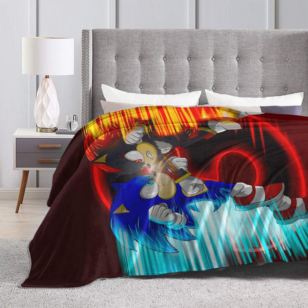 Sonices the H-Hedgehogs Shadow Blankets Quality Warm Soft Throw Blanket Winter Child Living Room Print Bedspread