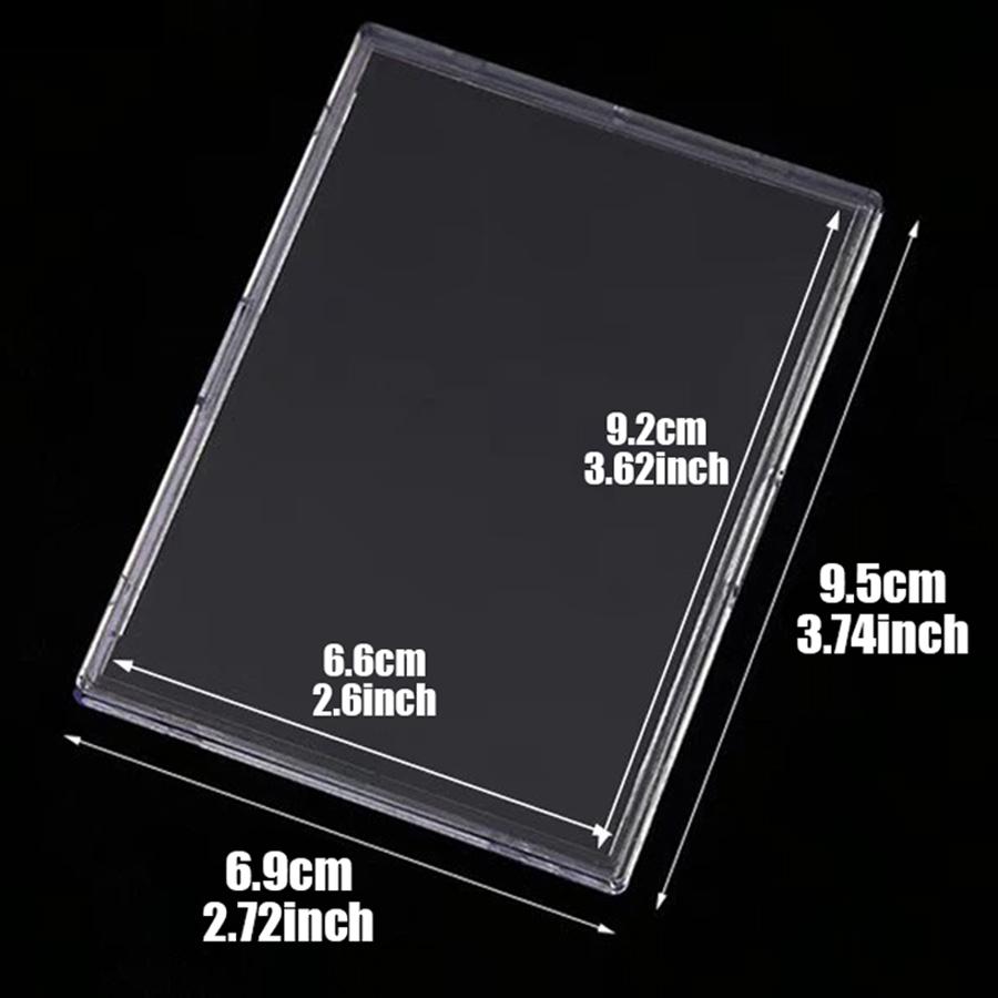 9pcs Hard Acrylic Transparent Card Storage Box Star Card Collection Accessories Toploader Sleeves Clear Rigid Protectors