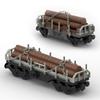 MOC Blocos de Construção Cidade Modelo de Trem Conjuntos Marcas Compatíveis Trem de Carga Vagões Kits de Blocos de Construção Pista de Cidade brinquedos