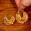 Hong Kong Luxury Gold Crystal Zircon Cross Rings & Opulent Circle Ear Cuffs