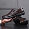 One-pedal Men's Business Leather Shoes, New Overfitting Casual Shoes, Lightweight Soft-soled Autumn and Winter Cotton Dad Shoes