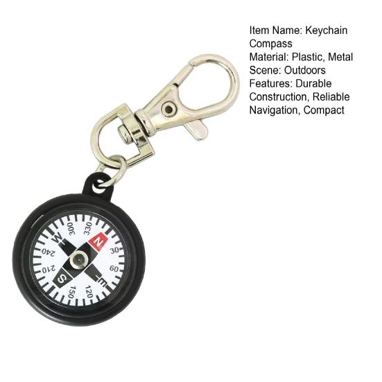Portable Keychain Compass Outdoor Hiking Survival Compass Compact Handheld Compass with Keyring Camping Tool